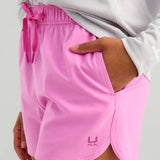 WOMENS PURSUIT VOLLEY SHORTS - BRIGHT PINK
