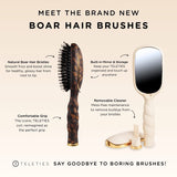 BOAR BRISTLE HAIR BRUSH - TAN