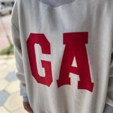 GEORGIA MOCK NECK SWEATSHIRT- GREY