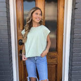 SLEEVELESS TANK - MINT LATTE