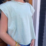 SLEEVELESS TANK - MINT LATTE