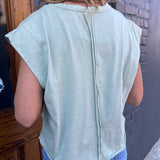 SLEEVELESS TANK - MINT LATTE