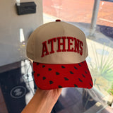 ATHENS BALL CAP - RED/CRM