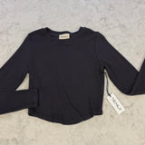 TWEEN RAYON RIB TOP - DARK SHADOW