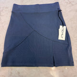 GIRLS RAYON RIB MINI SKIRT - INDIGO