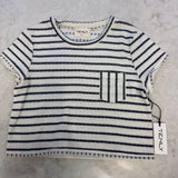 CAP SLEEVE REVERSIBLE TEE - INDIGO STORM