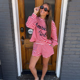 AMERICAN GIRL TOP - RED/WHT