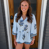 THE MONROE TOP - BLUE