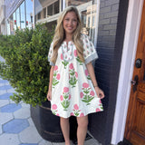 PEONY CREAM BABYDOLL DRESS