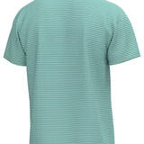 MORGAN STRIPE POLO - COASTAL WATER/GREEN