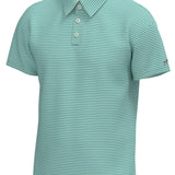 MORGAN STRIPE POLO - COASTAL WATER/GREEN