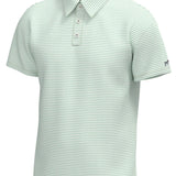 MORGAN STRIPE POLO - GREEN/WHT