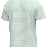 MORGAN STRIPE POLO - GREEN/WHT
