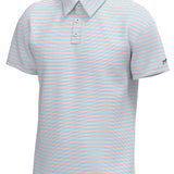 BAYSIDE STRIPE POLO - WHT/HAW. BLU