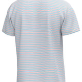 BAYSIDE STRIPE POLO - WHT/HAW. BLU