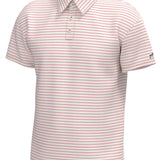 HORIZON STRIPE POLO - WHT/CORAL