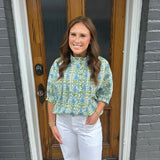 THE REBEKAH TOP - BLUE