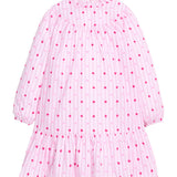 JODY DRESS - DOT STRIPE PINK