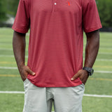 COLLEGIATE PALMS POLO - RED/BLK