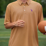 COLLEGIATE PALMS POLO - PURP/YEL