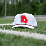 COLLEGIATE PERF ROPE HAT - RED/BLK