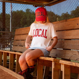 LG COLLEGIATE TEE - RED/BLK