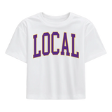 LG COLLEGIATE TEE - PURP/YEL