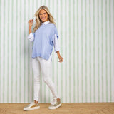 RIGSBY SCALLOP SWEATER - BLUE