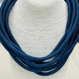SLUB ROPE NECKLACE - NAVY