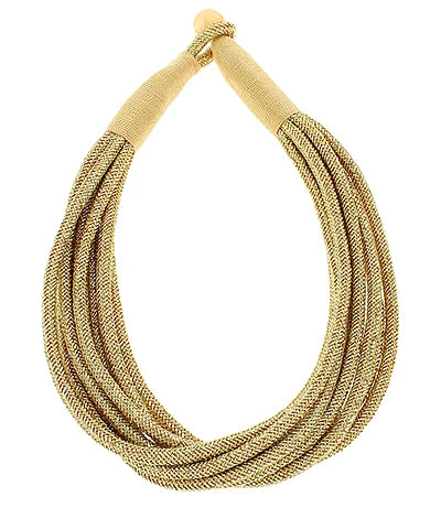 SLUB ROPE NECKLACE - GOLD