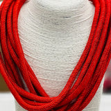 SLUB ROPE NECKLACE - RED