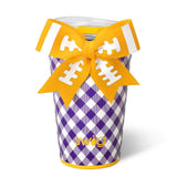 GINGHAM PARTY CUP - PURPLE/YELL