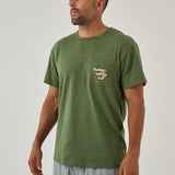 MALLARD CAMO DOG TEE - OLIVE