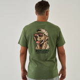 MALLARD CAMO DOG TEE - OLIVE
