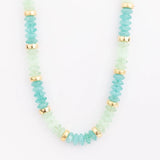JULES CHUNKY BEADED NECKLACE - TEAL