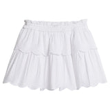 TWO TIERED SKORT - WHITE SEERSUCKER