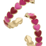 VALENTINES HEART HOOP EARRINGS