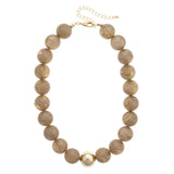 MARJORIE BEADED NECKLACE - TAUPE