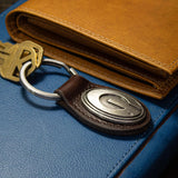 UGA OVAL LEATHER KEY FOB