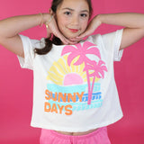 GIRLS SUNNY DAYS TEE - WHT