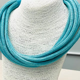 SLUB ROPE NECKLACE - TURQ
