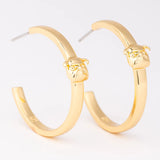 ELOISE BULLDOG HOOPS - GOLD