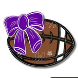 FOOTBALL MINI W/BOW FOR DOOR HANGER