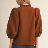 THE JODI TOP - BROWN