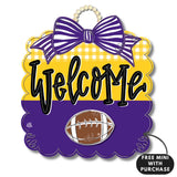PURPLE/YELLOW SCALLOP DOOR HANGER