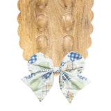 FABRIC BOW W/MAGNET - EASTER EGGS