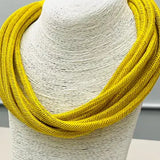 SLUB ROPE NECKLACE - YELLOW