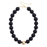 MARJORIE BEADED NECKLACE - BLACK