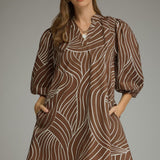 THE ANGIE DRESS - BROWN