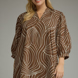THE ANGIE DRESS - BROWN